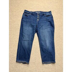 Old Navy The Power Jean Straight Leg Ankle Button Fly Denim Jean Size 20 Short